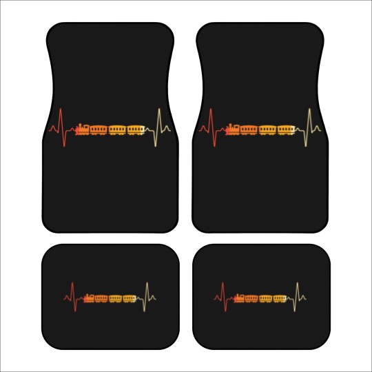 Discover train locomotive heartbeat retro Car Mats