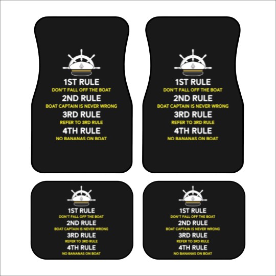 Discover Funny Pontoon Boat Captain Gift Boating Boat Owner Car Mats