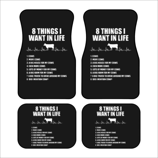 Discover 8 things I want in life cow Car Mats
