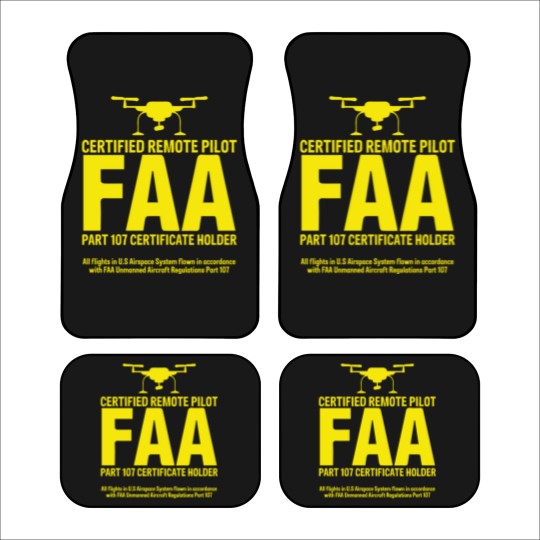 Discover FAA Certified Drone Pilot Funny Gift Car Mats