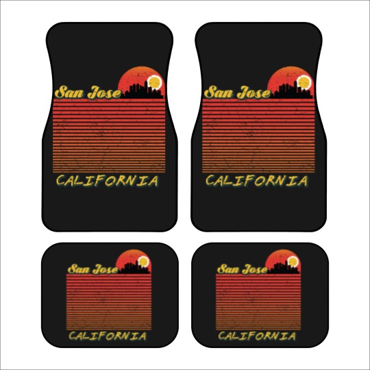 Discover Vintage San Jose City California Downtown Skyline Car Mats