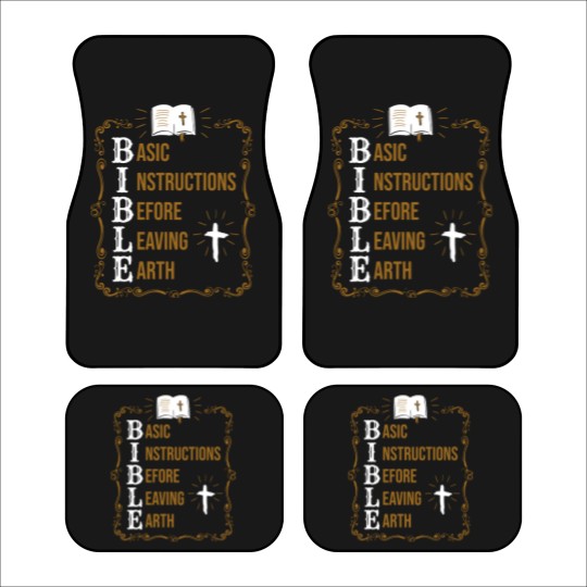 Discover Bible Basic Instructions Before Leaving Earth Christian Car Mats