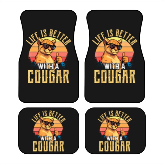 Discover life is better with a cougar funny cougars t Car Mats