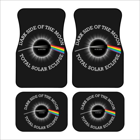 Discover Total Solar Eclipse 04 08 24 Rainbow Totality Dark Side Moon Car Mats