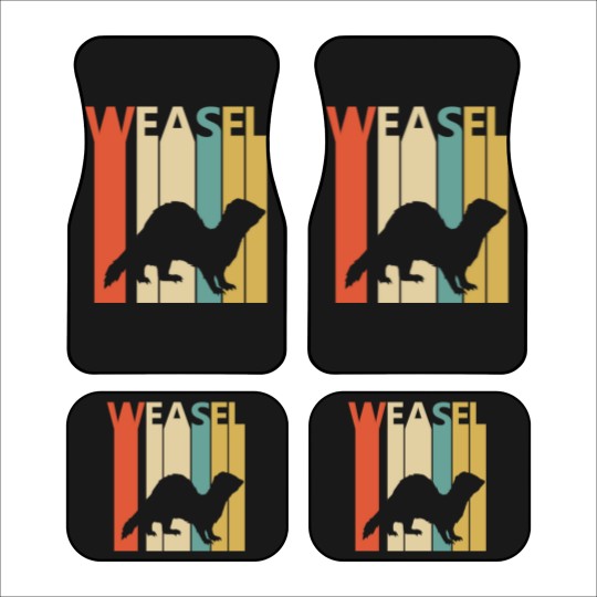 Discover Vintage Weasel Animal Silhouette Car Mats