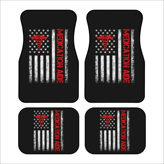 Discover medication aide american flag med aide medication aides Car Mats