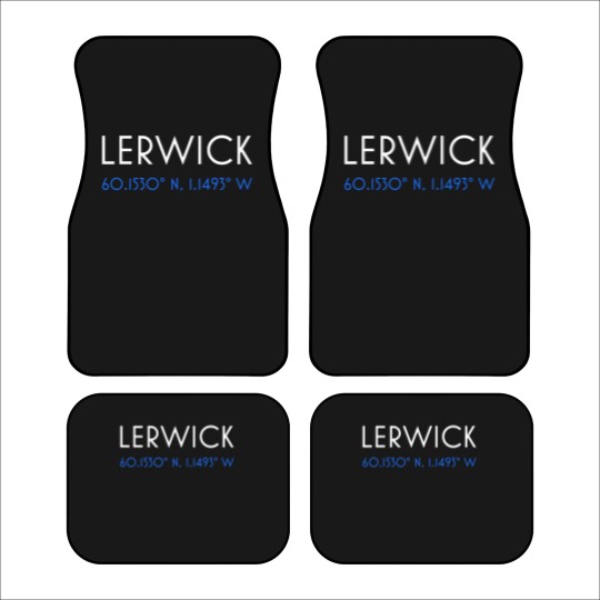 Discover Lerwick Shetland minimalist coordinates Car Mats
