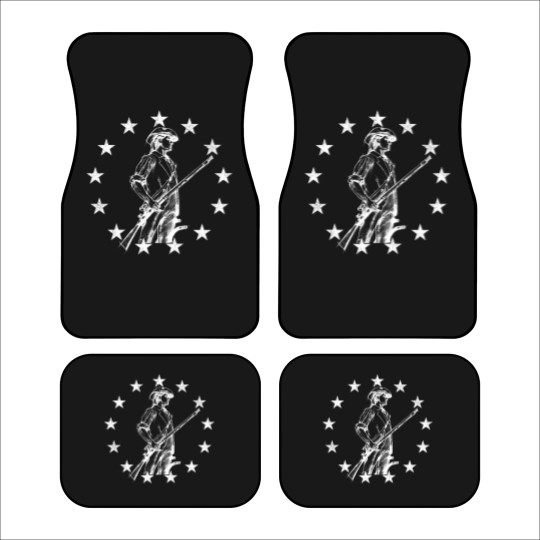 Discover Concord Minuteman Drawing White 2352 Car Mats