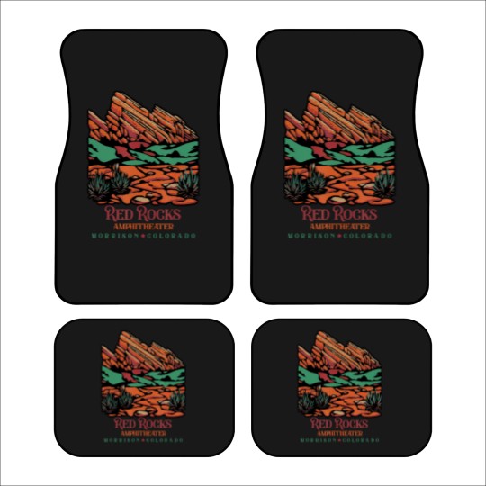 Discover red rocks amphitheater morrison colorado poster art Car Mats