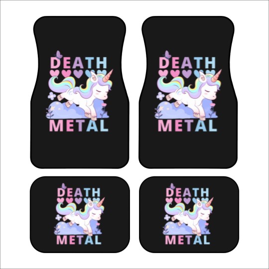 Discover Death Metal Adorable Unicorn rainbow Car Mats