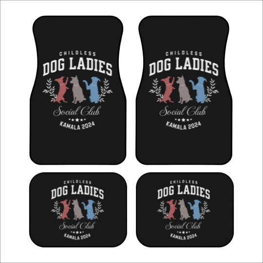 Discover Childless Dog Lady Kamala Car Mats, Kamala Harris President 2024 Car Mats