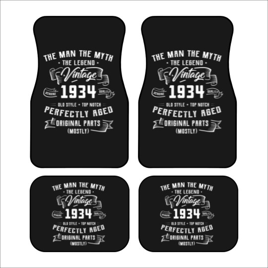 Discover Man Myth Legend 1934 89th Birthday Car Mats For 89 Years Old Car Mats