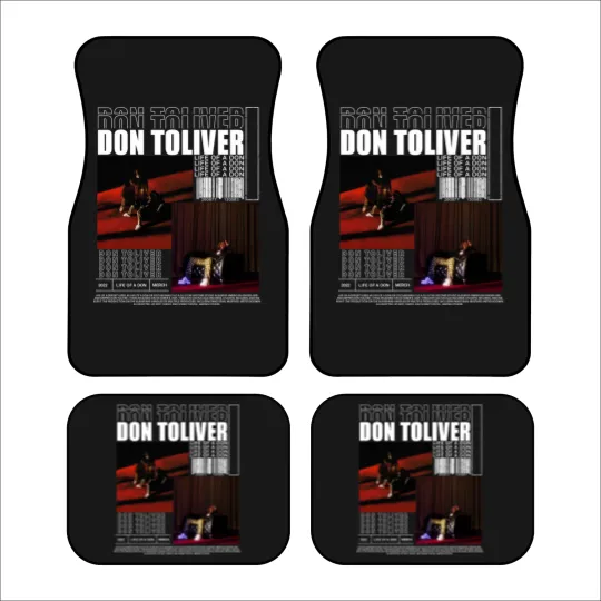 Discover Vintage Bootleg Inspired Car Mats, Graphic Unisex Car Mats, Don Toliver Vintage Car Mats