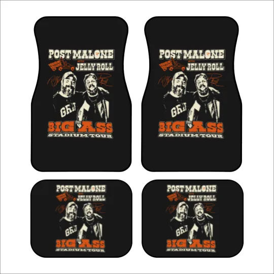 Discover Post Malone Jelly Roll Tour Car Mats, Posty Beautifully Broken Rapper Car Mats, Jelly Roll Car Mats