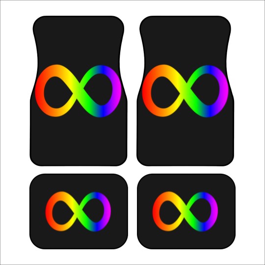 Discover autism infinity symbol// rainbow Car Mats