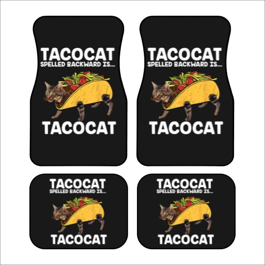 Discover Funny Taco Cat Vintage Car Mats