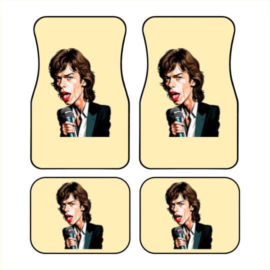 Discover Caricature of Mick Jagger Car Mats