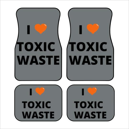 Discover i heart toxic wast Car Mats