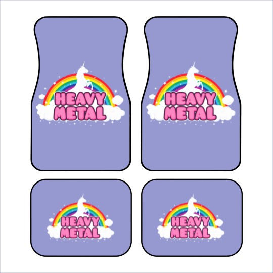 Discover HEAVY METAL! (Funny Unicorn / Rainbow Mosh Parody Car Mats