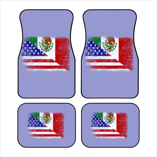 Discover Vintage Mexican American Flag Car Mats