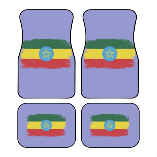 Discover Distressed Ethiopia Flag Design Car Mats