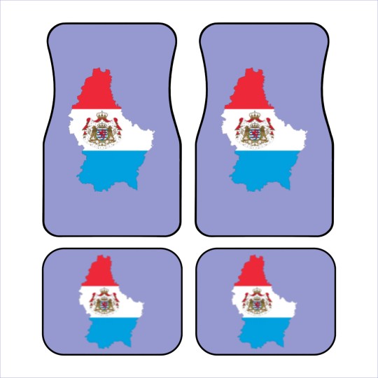 Discover Luxembourg Map Flag With Stroke And Coat Of Arms Car Mats