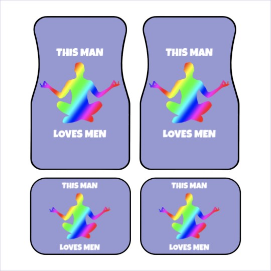 Discover This Man loves Men rainbow colors gay men Car Mats