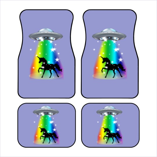 Discover Unicorn Rainbow UFO Alien Pony Space Travel Fable Car Mats