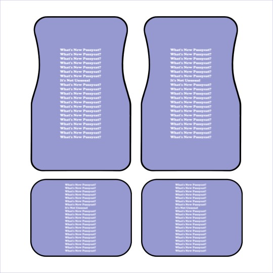 Discover What's New Pussycat? White Text - Whats New Pussycat - Car Mats