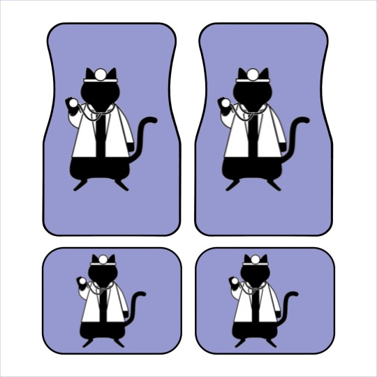 Discover Funny Doctor Cat Vet Physician Trainee Animal Car Mats