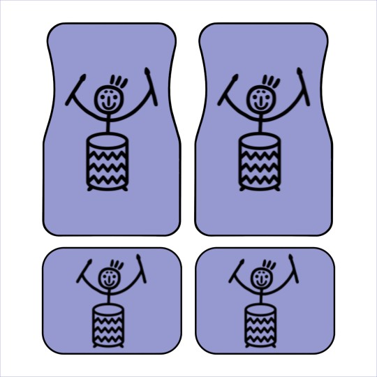 Discover Stick figure with Samba drum Car Mats