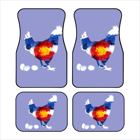 Discover Colorado Chickens Car Mats