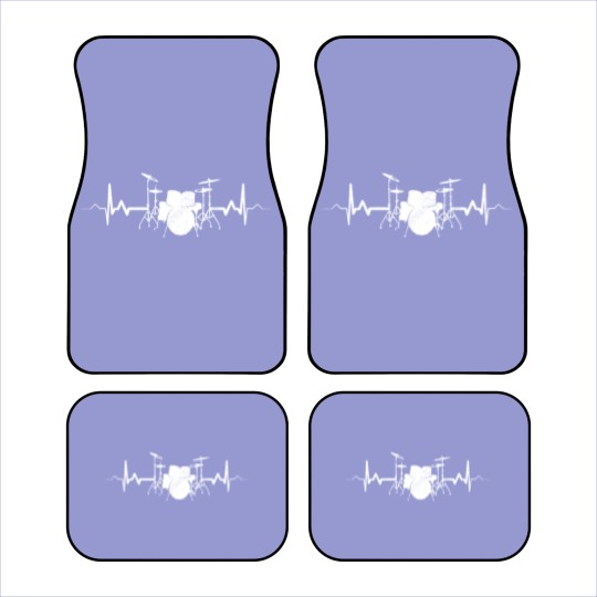 Discover Heartbeat Drums - Drummer Music Gift Car Mats