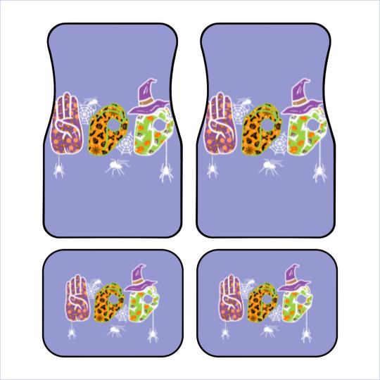 Discover Boo American Sign Language Pride ASL Halloween Car Mats