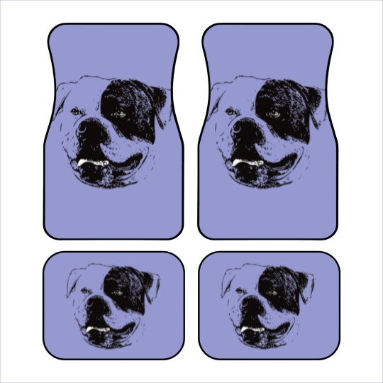 Discover American Bulldog Face Car Mats