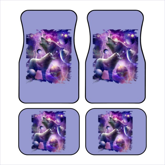 Discover Cosmic Wolf Howling At Moon In SpaceT Car Mats