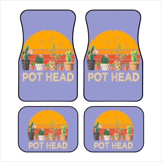 Discover Pot Head Stone Flowers Car Mats