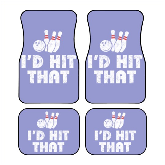 Discover Bowling Car Mats - I'd Hit That - Vintage - Gift For Bowlers Car Mats