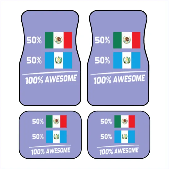 Discover Half Mexican Half Guatemalan Pride Mexico Guatemala Flag Car Mats