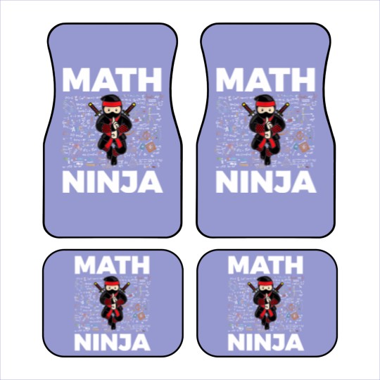 Discover Math Ninja Car Mats For Mathematics Teacher Student