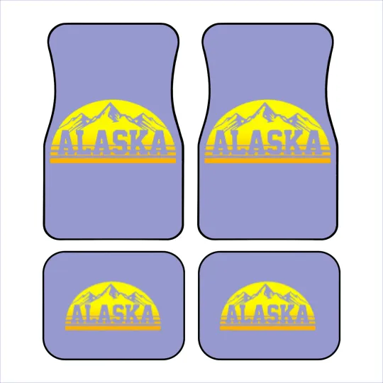 Discover Alaska Vintage Alaska Day Car Mats