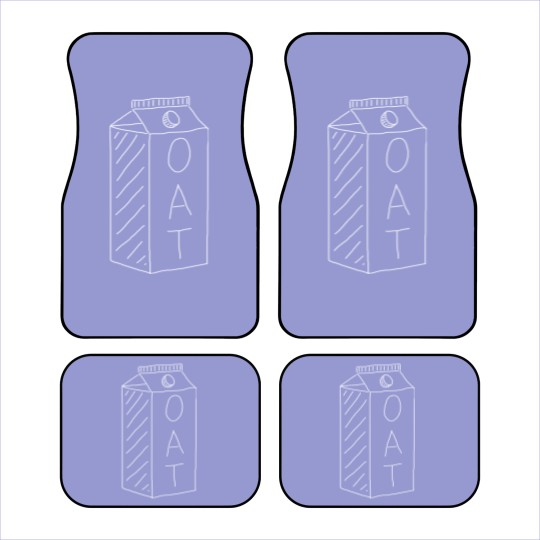 Discover Minimal Cartoon Oat Milk Apparel / Vegan & Vegetarian Car Mats