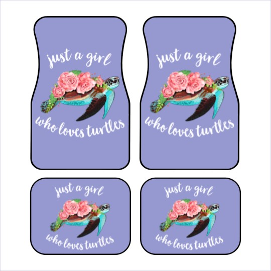 Discover Watercolor Turtle Car Mats Just A Girl Who Loves Turtles Floral Sea Turtle
