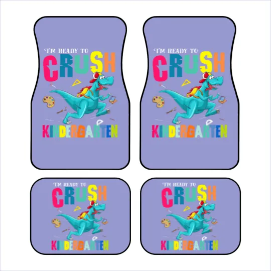 Discover I'm Ready To Crush Kindergarten Dinosaur Back To School Car Mats