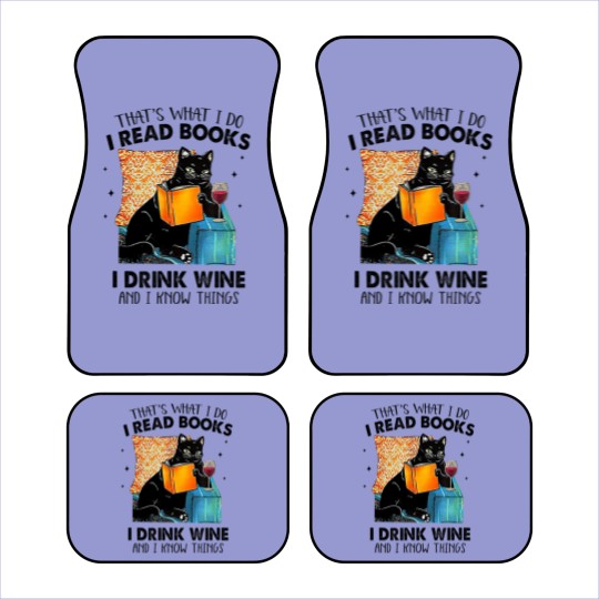 Discover I Read Books I Drink Wine & I Know Things Car Mats
