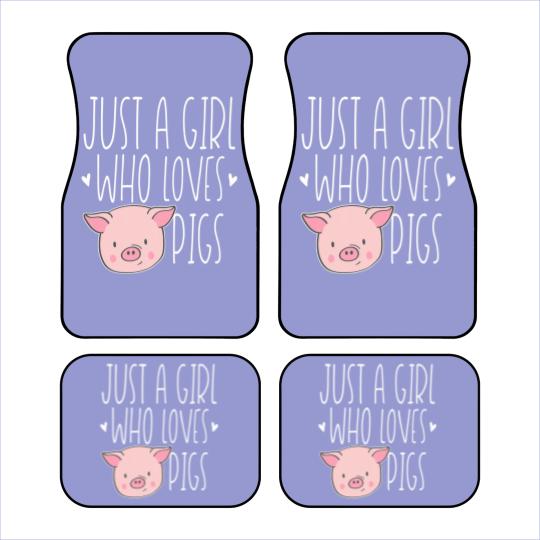 Discover Cute Just Girl Who Loves Pigs Funny Farm Animal Car Mats
