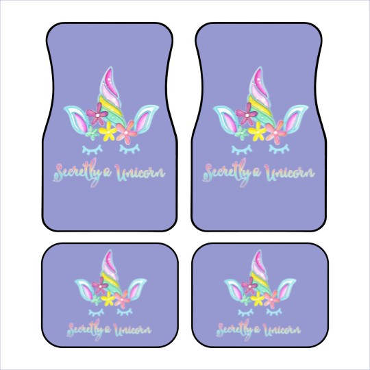 Discover Secretly a Unicorn Flowers and Horn Women's Plus Size Car Mats