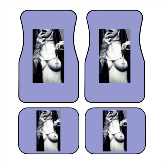 Discover Sexy Nun Car Mats Cross Tattoo Funny Novelty