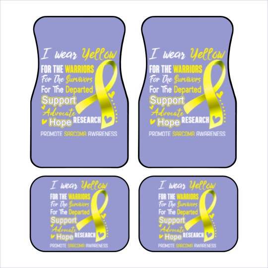 Discover I Wear Yellow For Sarcoma Awareness Support Sarcoma Warrior Gifts - Sarcoma Awareness - Car Mats