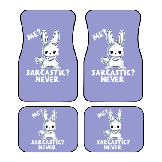 Discover Funny Bunny Me Sarcastic Never Rabbit Gift Car Mats